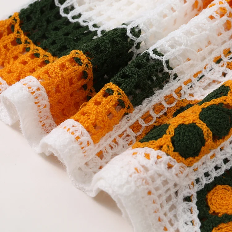 Geometric Patchwork Crochet Shirt - FM0102000042