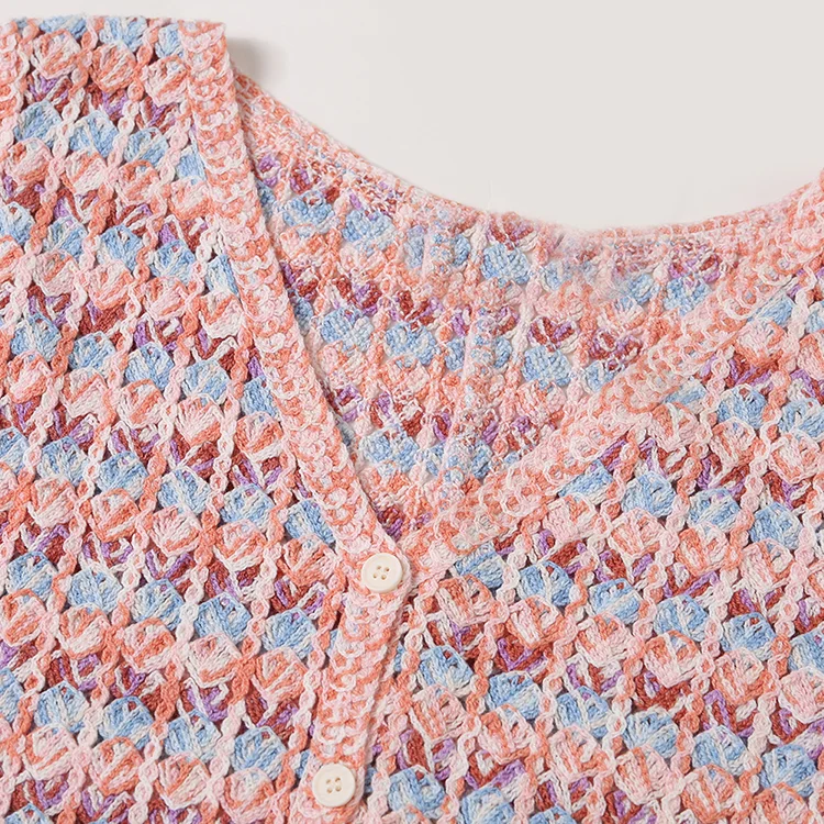 Floral Print Crochet Cardigan - FM0102000044