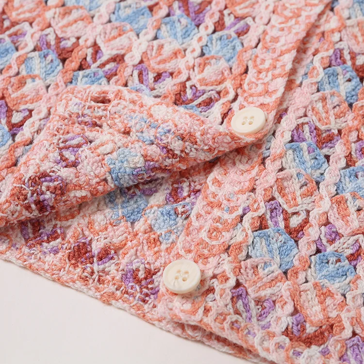 Floral Print Crochet Cardigan - FM0102000044