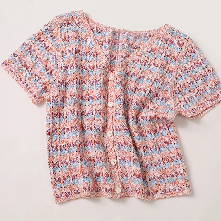 Floral Print Crochet Cardigan - FM0102000044