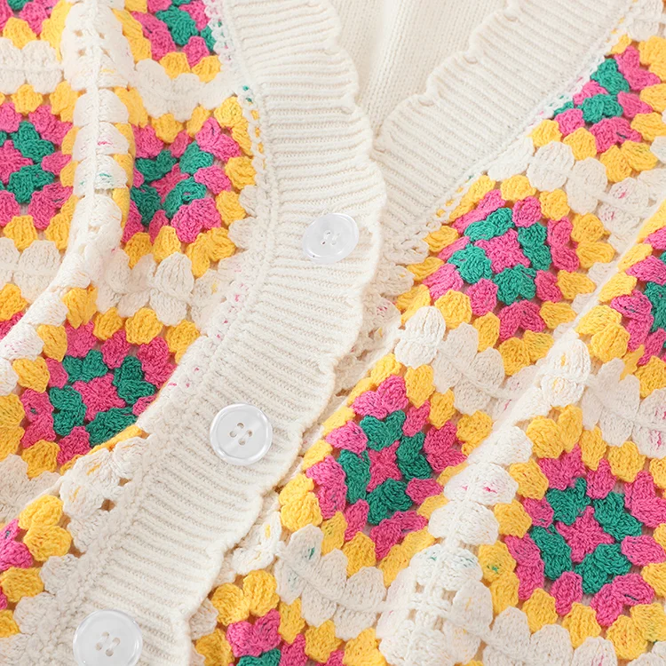 Boho Geometric Crochet Vest - FM0102000045