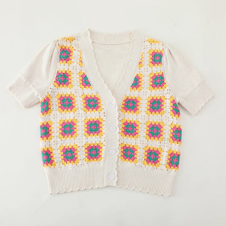 Boho Geometric Crochet Vest - FM0102000045