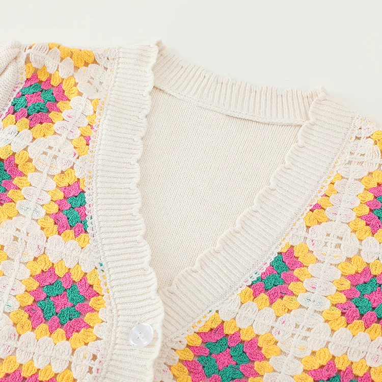 Boho Geometric Crochet Vest - FM0102000045