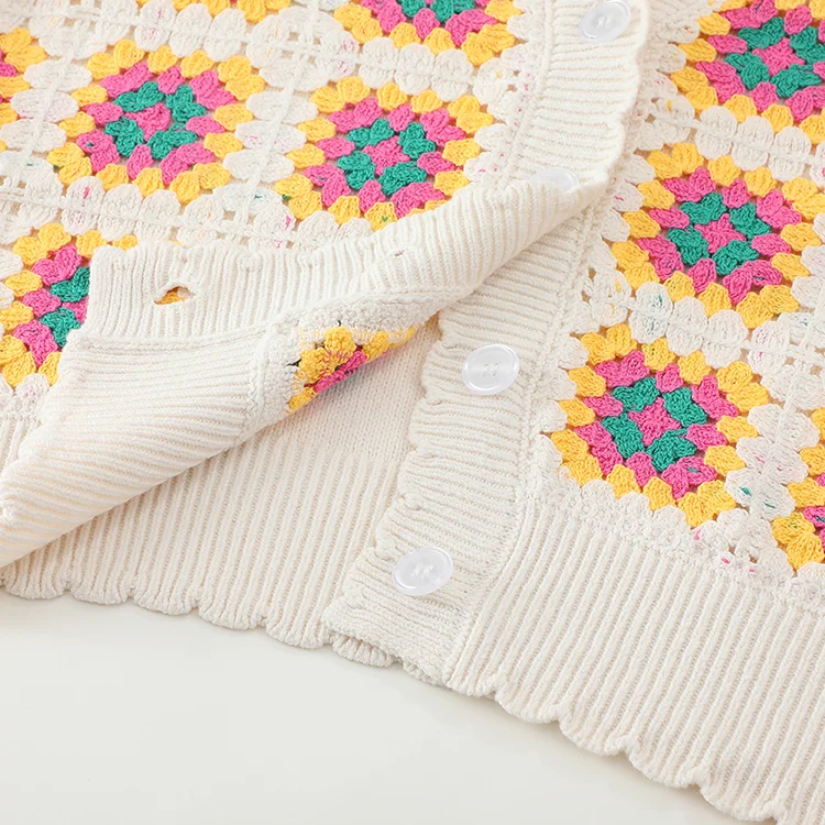 Boho Geometric Crochet Vest - FM0102000045