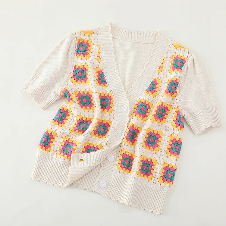 Boho Geometric Crochet Vest - FM0102000045