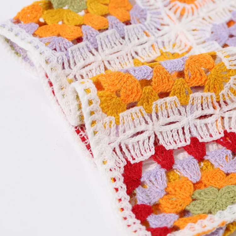 Multi-Color Granny Square Crochet Top - FM0102000100