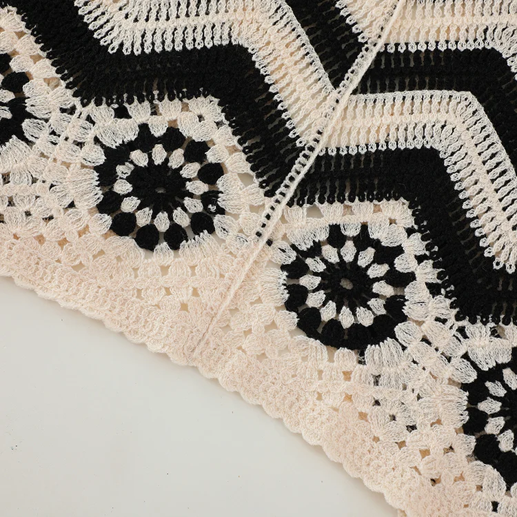Chevron Stripe Crochet Kimono - FM0102000101