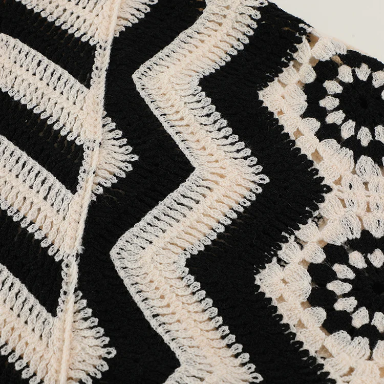 Chevron Stripe Crochet Kimono - FM0102000101