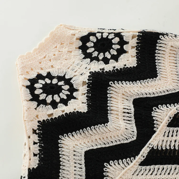 Chevron Stripe Crochet Kimono - FM0102000101