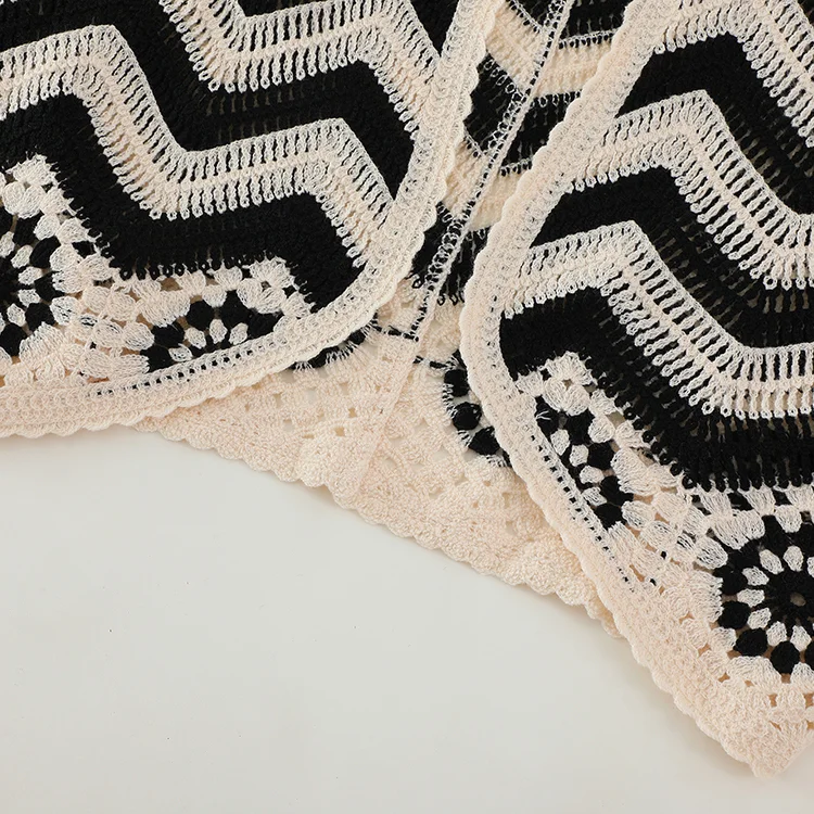 Chevron Stripe Crochet Kimono - FM0102000101