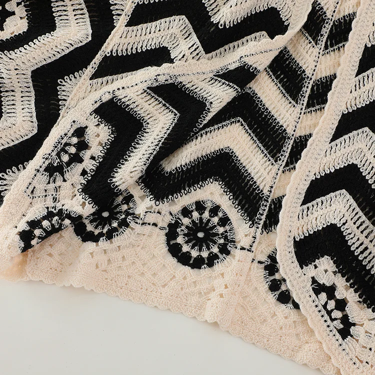 Chevron Stripe Crochet Kimono - FM0102000101