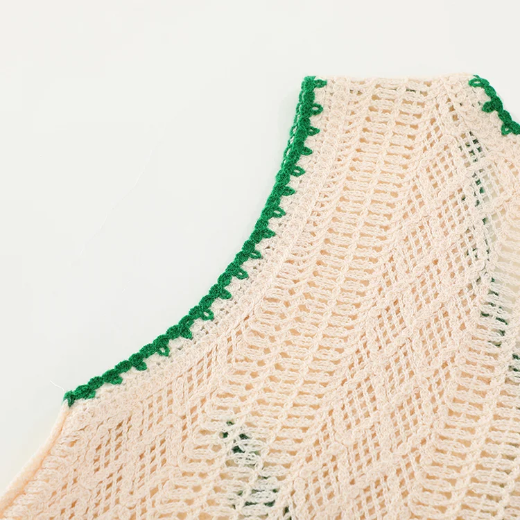 Floral Crochet Cardigan Vest - FM0102000103