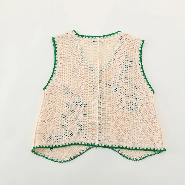 Floral Crochet Cardigan Vest - FM0102000103