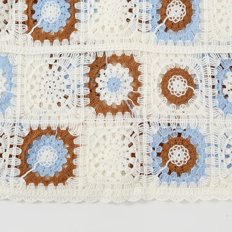 Floral Patchwork Crochet Cardigan - FM0102000104