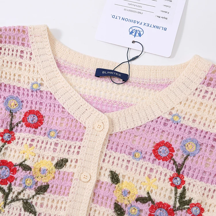 Striped Crochet Halter Top - FM0102000110