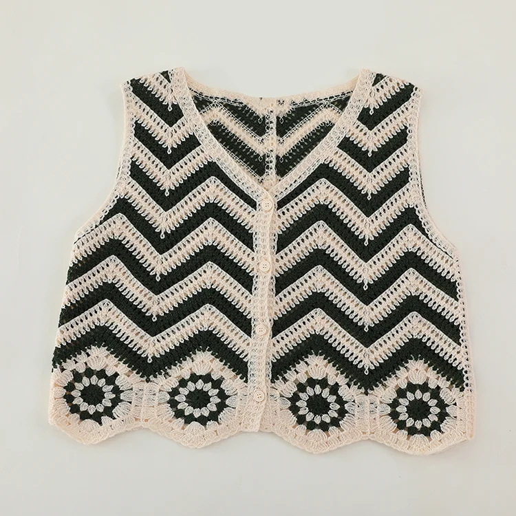 Retro Floral Crochet Crop Top - FM0102000111