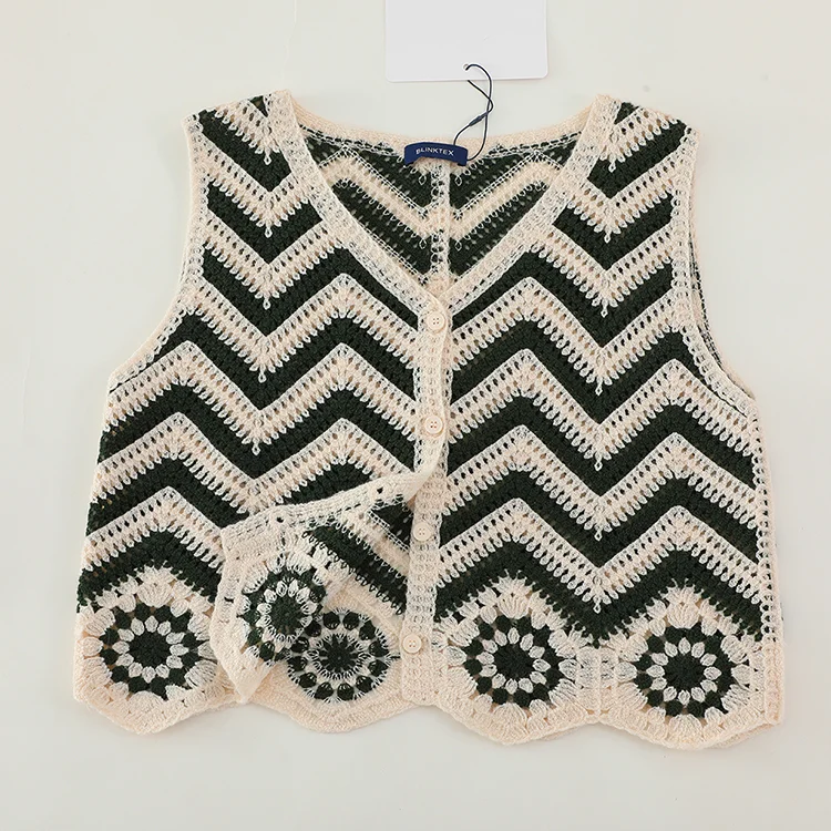 Retro Floral Crochet Crop Top - FM0102000111