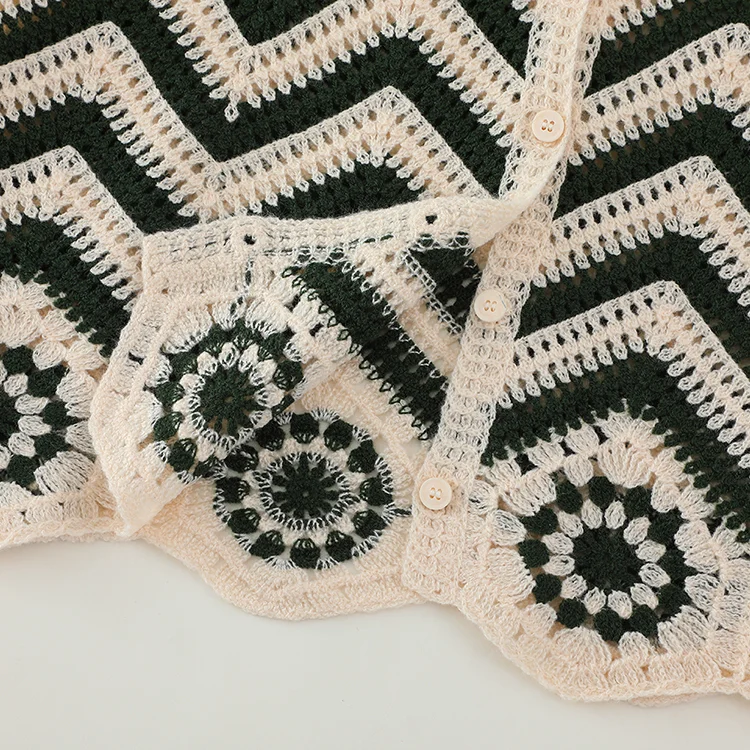 Retro Floral Crochet Crop Top - FM0102000111