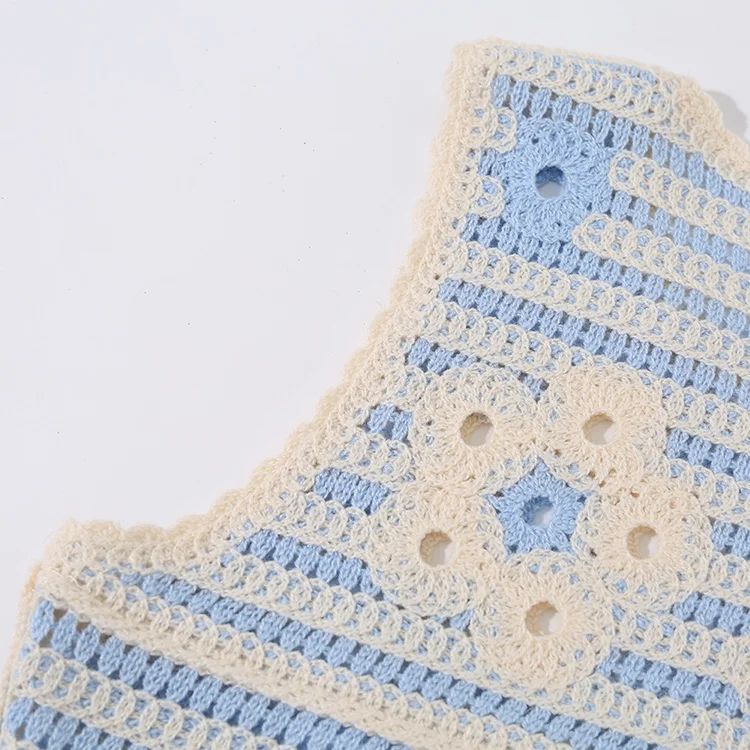 Asymmetric Floral Crochet Vest - FM0102000114