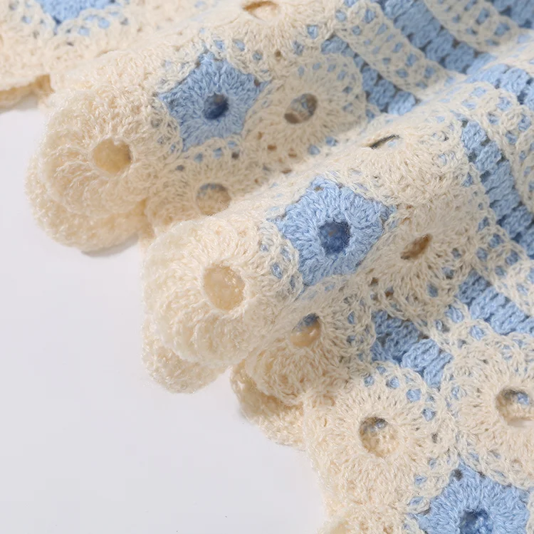 Asymmetric Floral Crochet Vest - FM0102000114