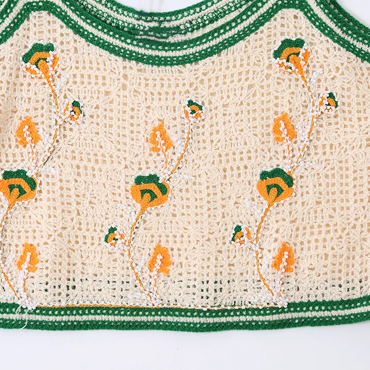 Floral Crochet Crop Top - FM0102000115