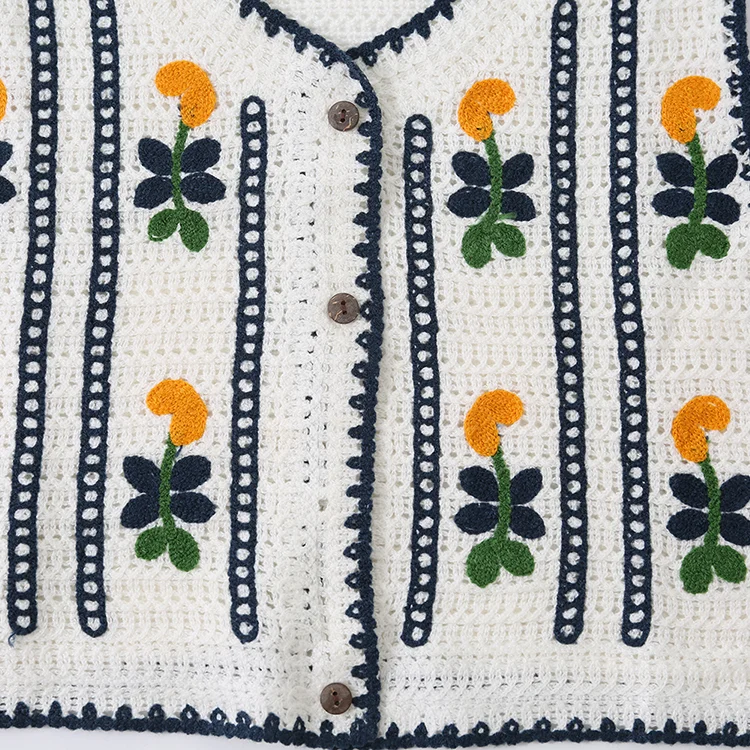 Floral Crochet Vest - FM0102000118