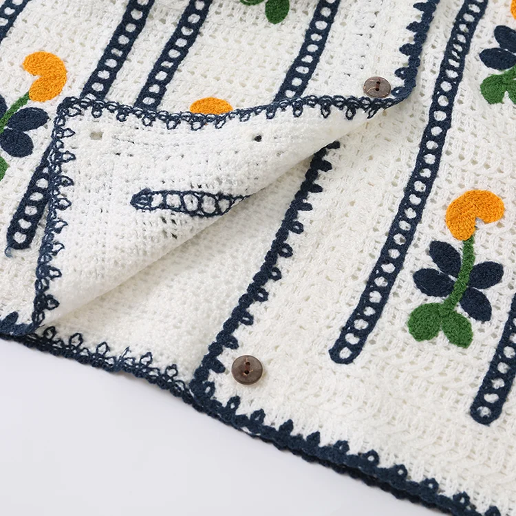 Floral Crochet Vest - FM0102000118