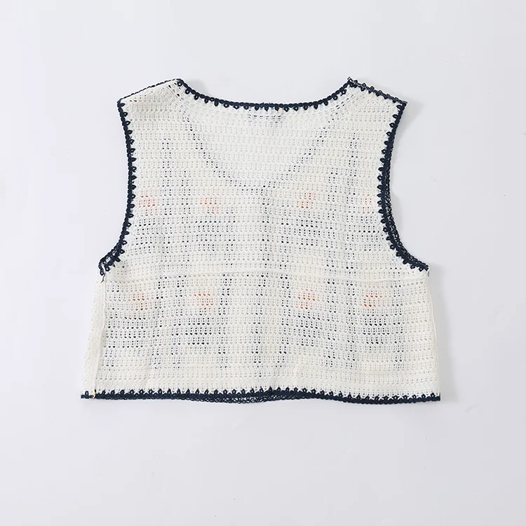 Floral Crochet Vest - FM0102000118