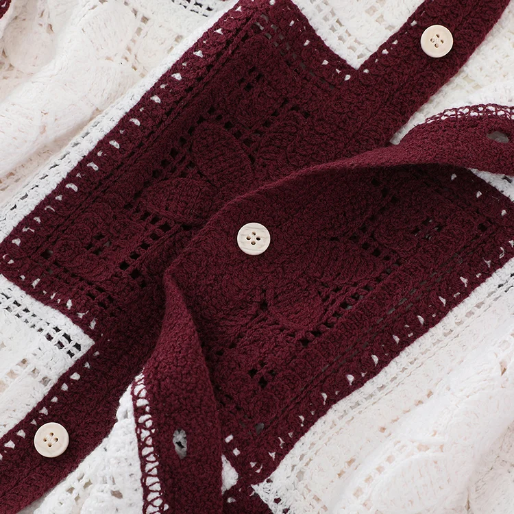 Colorful Floral Crochet Vest - FM0102000146