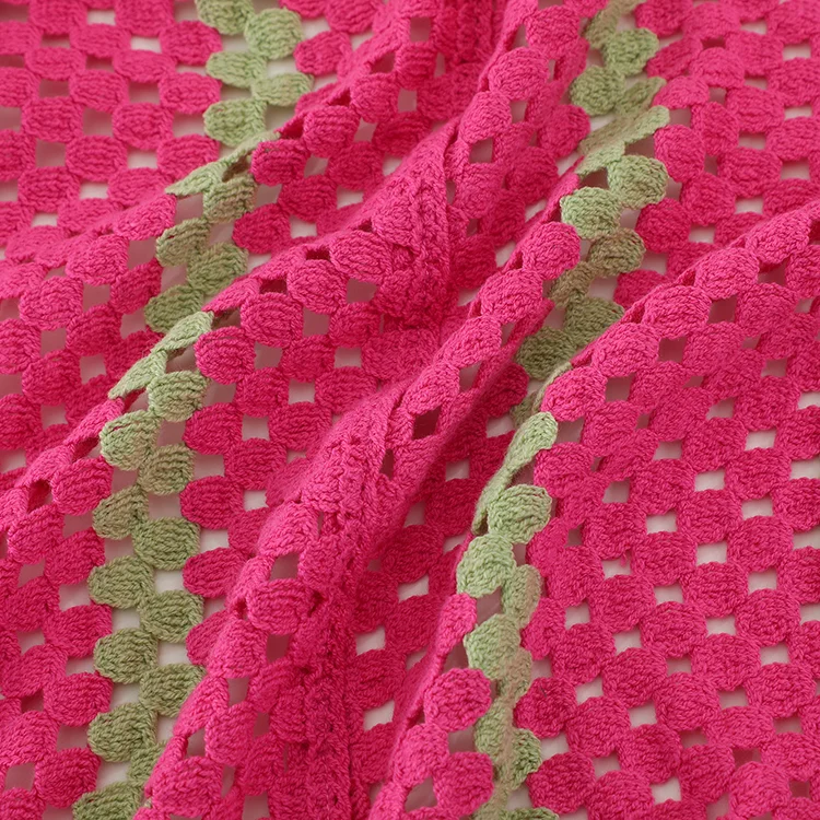 Striped Granny Stitch Crochet Shirt - FM0102000147