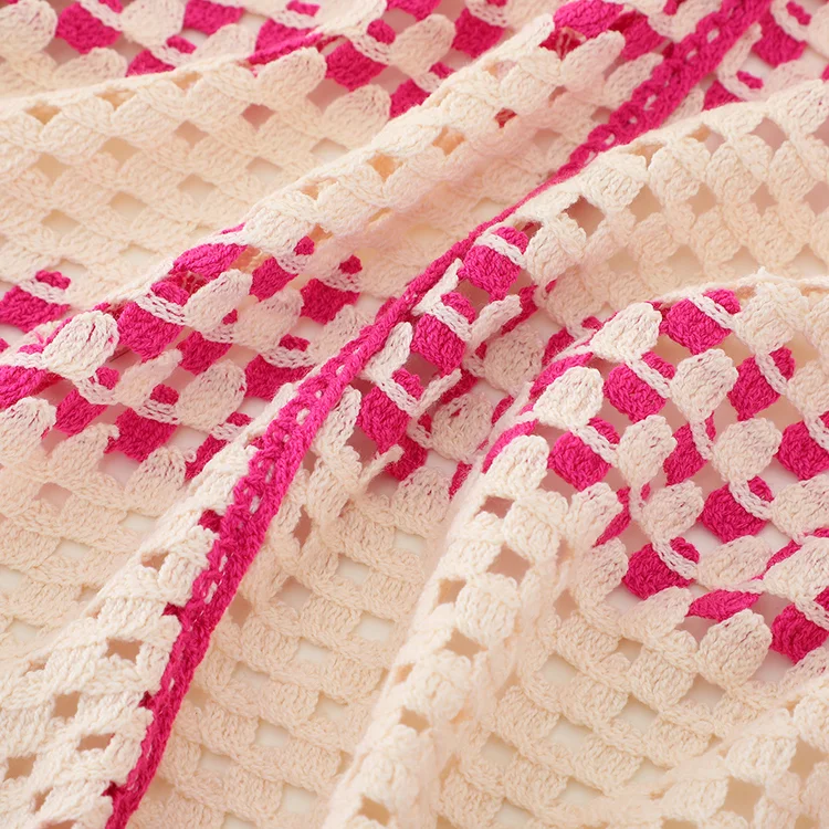 Graphic Trim Crochet Tunic Shirt - FM0102000151