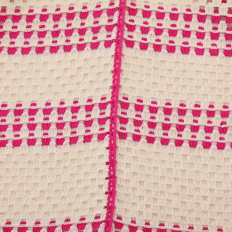 Graphic Trim Crochet Tunic Shirt - FM0102000151