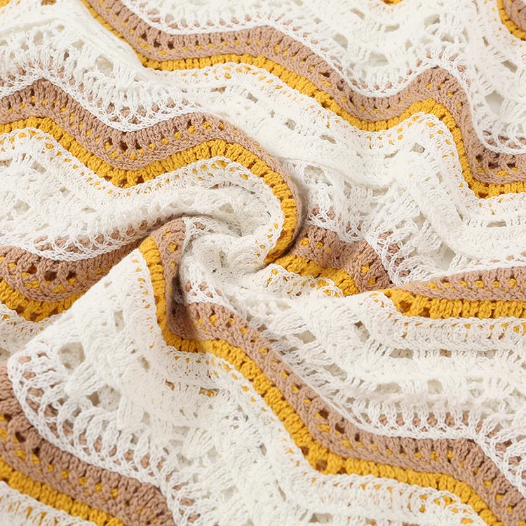 Chevron Crochet Crop Sweater - FM0102000153