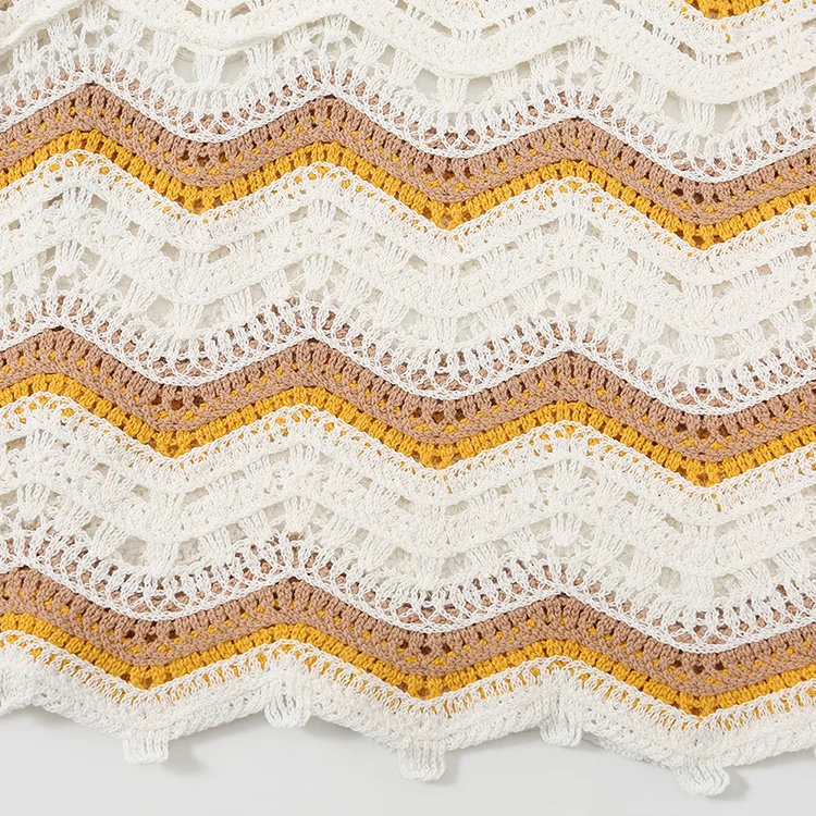 Chevron Crochet Crop Sweater - FM0102000153