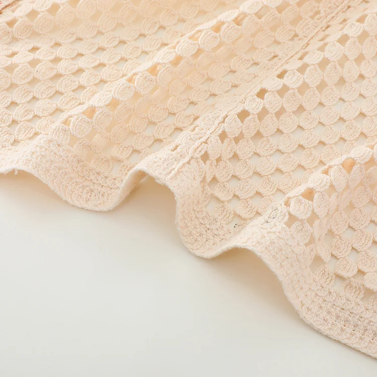 Geometric Color Block Crochet Shirt - FM0102000160