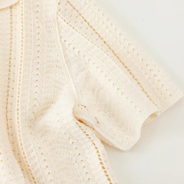 Textured Stripe Knit Polo Shirt - FM0102000162