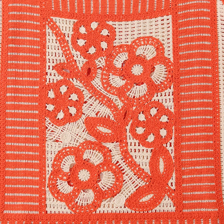 FM0102000169 Retro Floral Crochet Tank Top