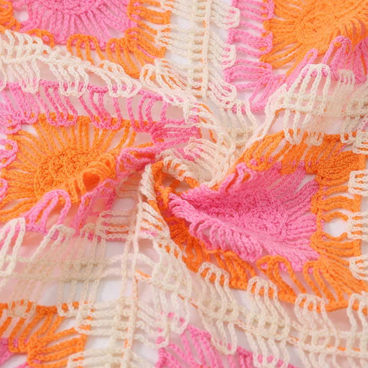 Retro Floral Granny Square Crochet Cardigan - FM0102000170