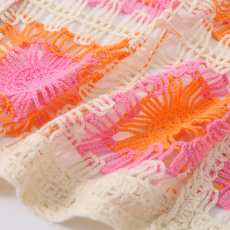 Retro Floral Granny Square Crochet Cardigan - FM0102000170