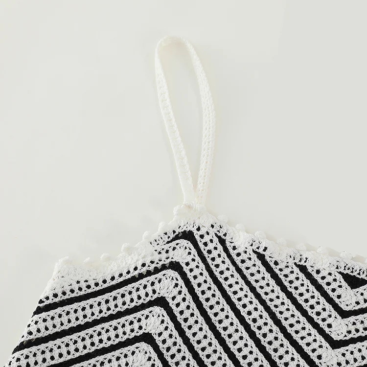 Chevron Crochet Knit Crop Cami - FM0102000171