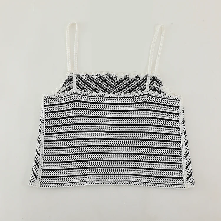 Chevron Crochet Knit Crop Cami - FM0102000171