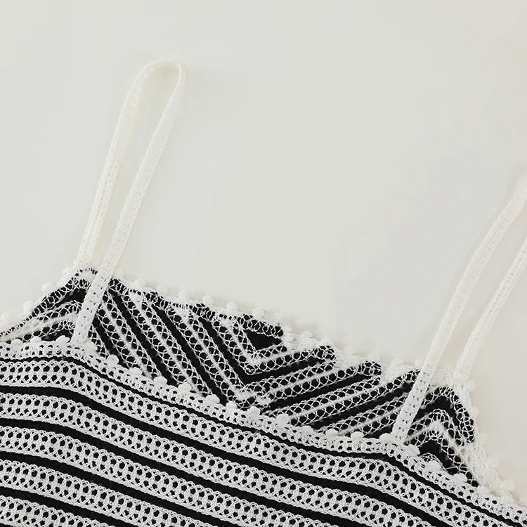 Chevron Crochet Knit Crop Cami - FM0102000171