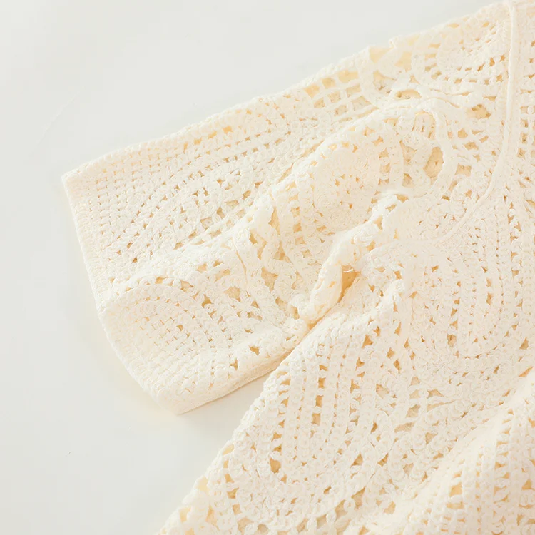 Cream Paisley Crochet Top - FM0102000172