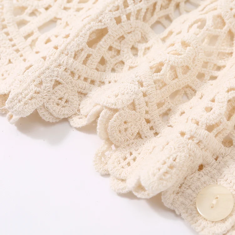 Ivory Floral Crochet Cardigan - FM0102000174