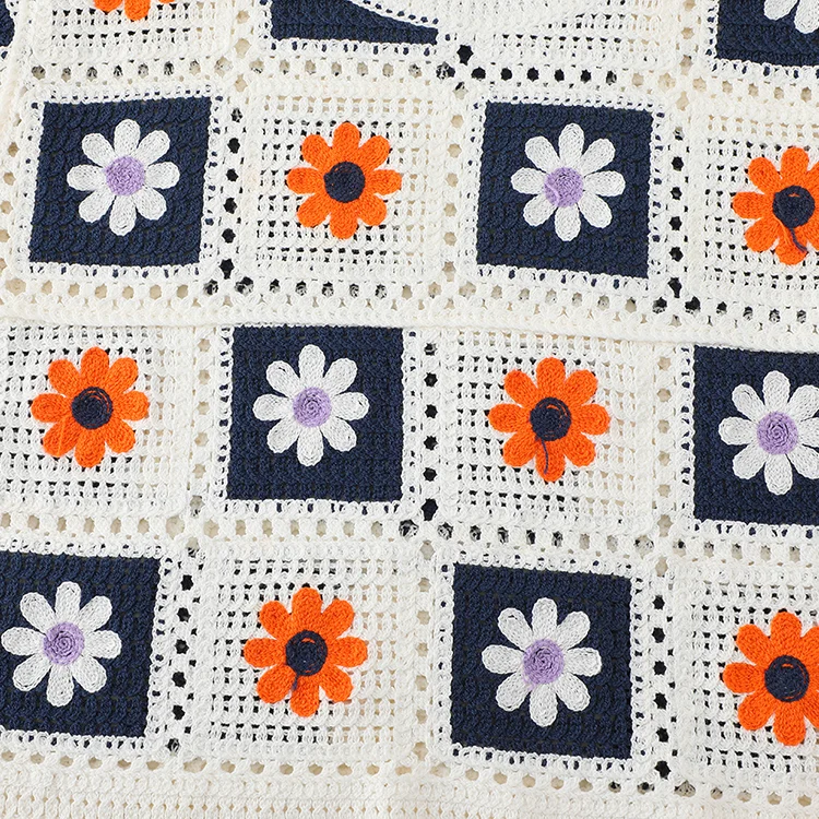 Patchwork Daisy Crochet Top - FM0102000176