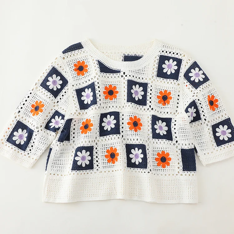 Patchwork Daisy Crochet Top - FM0102000176