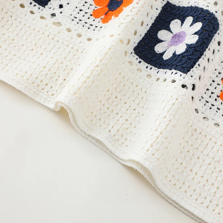 Patchwork Daisy Crochet Top - FM0102000176