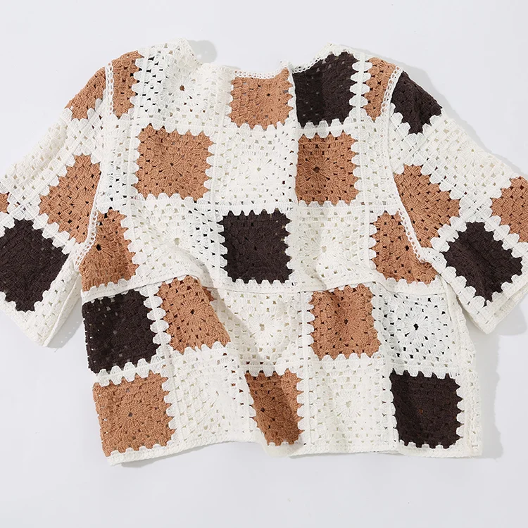 Crochet Patchwork Cardigan - FM0102000177