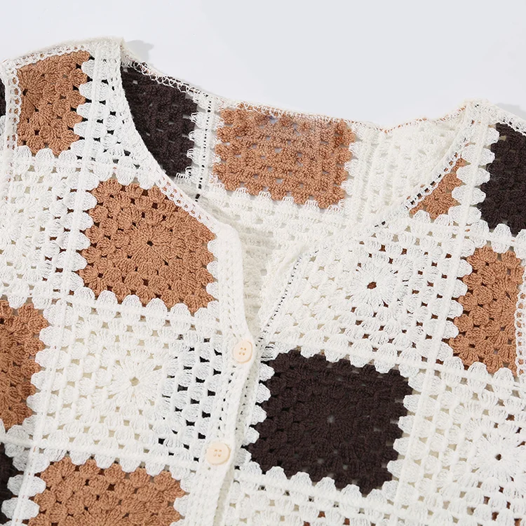 Crochet Patchwork Cardigan - FM0102000177
