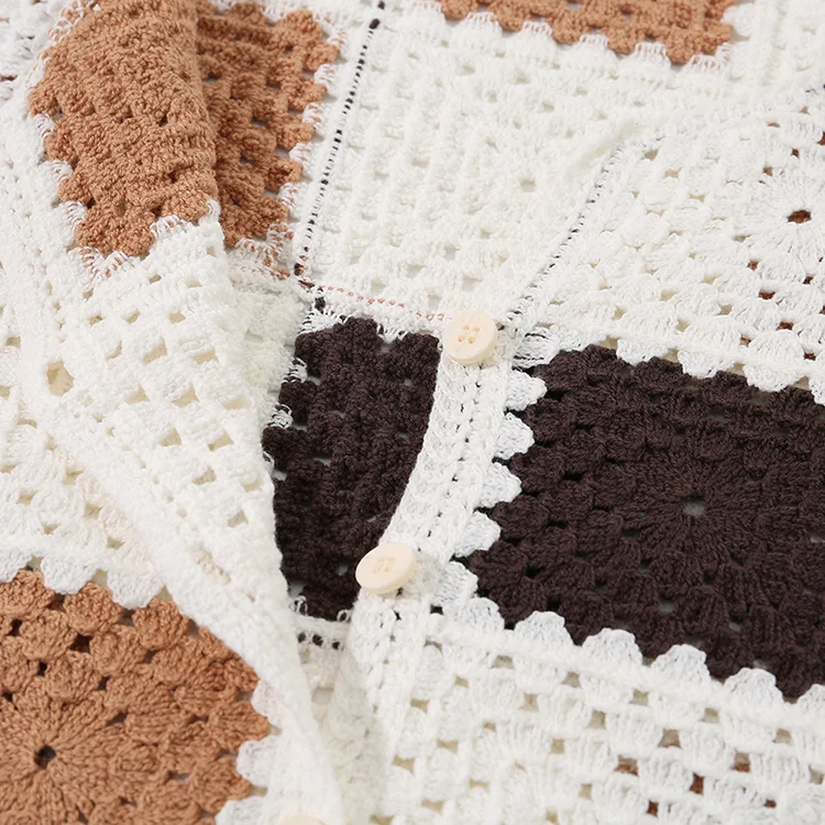 Crochet Patchwork Cardigan - FM0102000177